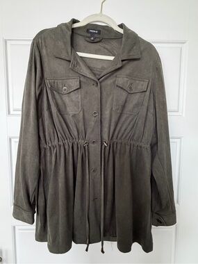 Torrid Olive Green Drawstring Jacket